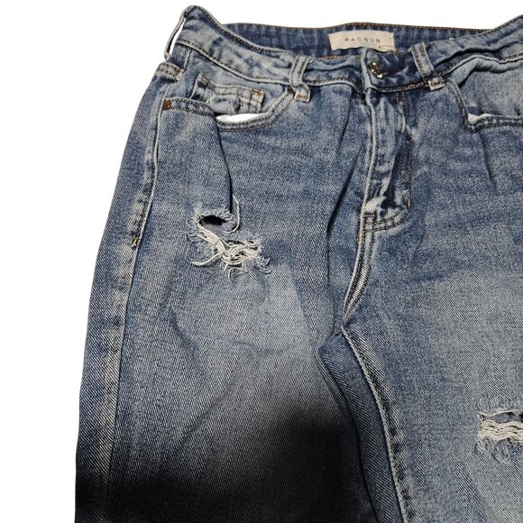 Pacsun Mom Jeans Womens Size 25 Mid Rise Light Wash Denim Pants - Picture 4 of 8